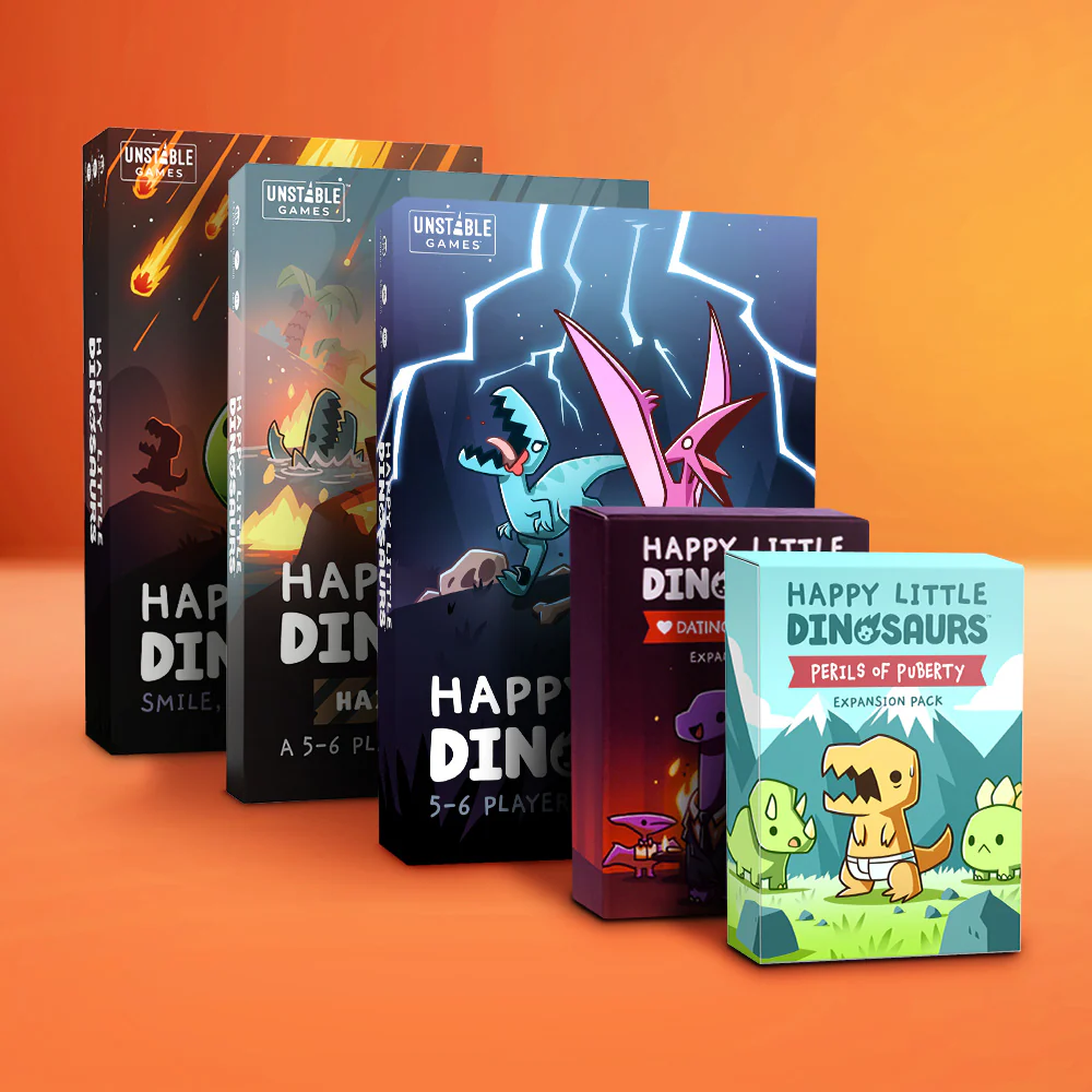Happy Little Dinosaurs: Base Game + 4 Expansion Bundle