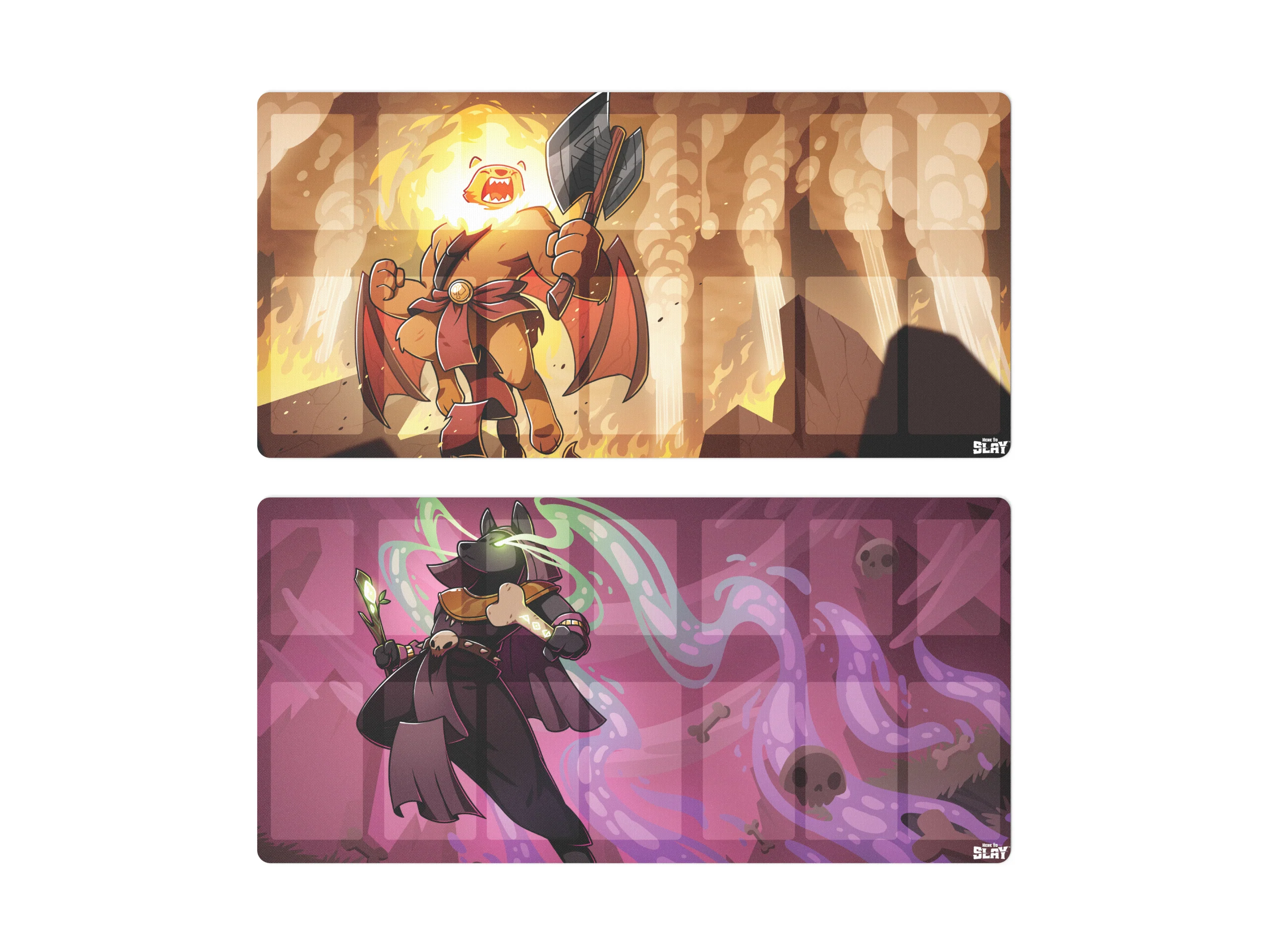 Here to Slay: 2 Berserkers & Necromancers Play Mat Bundle